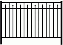 NO PICKETS Through Bottom Rail